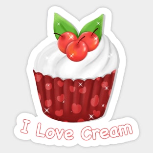 I Love Cream Sticker